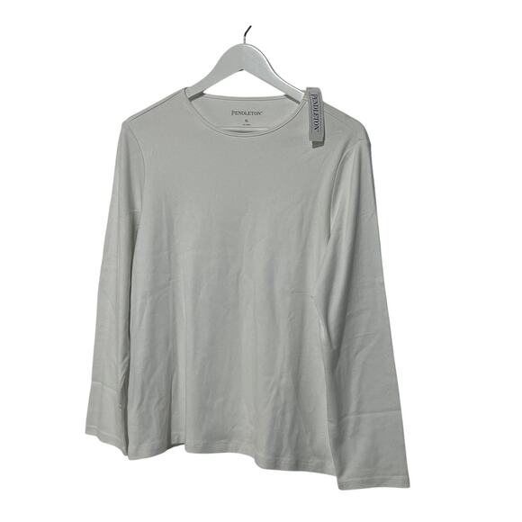 PENDLETON TOP WOMENS XLARGE CASUAL CREW NECK LONG SLEEVE 100% COTTON T-SHIRT NEW - Picture 1 of 11